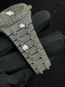 Reloj Mecánico de Lujo con Diamantes Moissanite VVS1, Completamente Cubierto de Piedras, con Movimiento Japonés Automático y Correa de Acero Inoxidable - Product Image 4