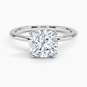 Minimalist Solitaire Ring with Polished 14K Yellow Gold Finish - Product Image 3