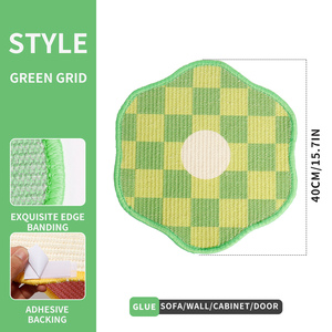 Green Garden Wall Cat Scratcher Sisal <b>Scratch</b> <b>Pad</b> Indoor Cat Clawing Toy Adhesive Easy Assembly Safe All Seasons - Product Image 5