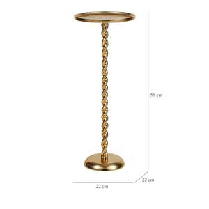 Mesa Consola Antigua con Pedestal, 56 cm de Altura, Diseño Tradicional, Mueble para Sala de Estar, Base Estable de 22 cm de Diámetro, ¡Imprescindible! - Product Image 1