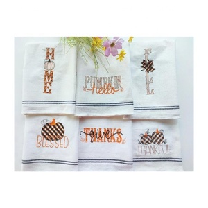 Trapos perezosos colgantes bordados simples duraderos reutilizables, Coral toalla de mano de lana, trapo absorbente, estropajo, toallas de Golf de cocina - Product Image 4