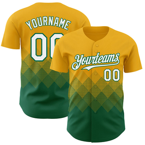 เสื้อเบสบอลแบบซับลิเมชั่นยอดนิยม ดีไซน์วินเทจแบบ OEM เสื้อเบสบอลสั่งทำพิเศษ แขนสั้น ติดกระดุม เสื้อทีม - Product Image 1