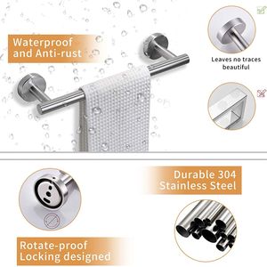 Set di 4 Accessori per Bagno in Acciaio Inox Spazzolato, Portasciugamani e Portaoggetti Premium per il Tuo Bagno - Product Image 2