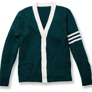 Sweater Manufacturer Custom Baseball Coat Wool Blend Button Long-Sleeve Knit Letterman Sweater - Product Image 1