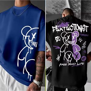 T-shirt Homme Oversize Vintage Streetwear 100% Coton Vierge OEM à Épaules Tombantes, Impression Personnalisée de Haute Qualité, Écologique - Product Image 3