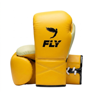 Gants de boxe en cuir Fly à doigts entiers, anti-UV, séchage rapide, à lacets, orange, pour adultes, unisexe, équipement de sparring, gants d'entraînement respirants - Product Image 5