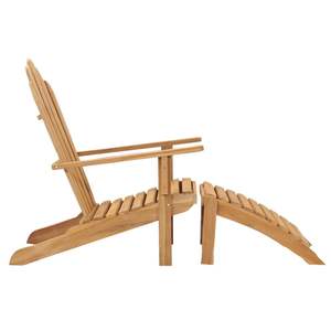 Ensemble de 2 chaises de jardin Adirondack en teck naturel - Product Image 4