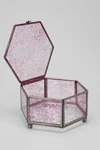 Modern Hexagonal Glass Jewelry <b>Box</b> Bridal Jewelries <b>Storage</b> & Display Case Easy Portable Metal <b>Decorative</b> <b>Box</b> & Bins <b>For</b> Gifting - Product Image 6
