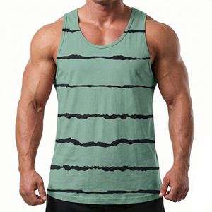 OEM Factory Men's Tank Top Custom Printed Sleeveless Muscle Tee Wholesale Quick Dry Gym Casual Wear Fitness <b>Vest</b> Bulk Tank Tops - Product Image 1