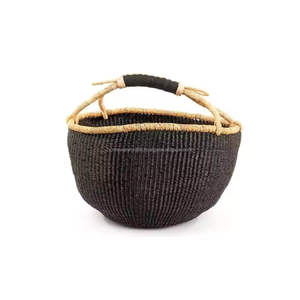 Panier Bolga en paille écologique, fait à la main, en matériau naturel de jonc de mer, organisateur de rangement, durable, vente en gros du Vietnam - Product Image 4