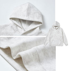 Sweat-shirt à capuche unisexe avec poche avant et logo, coupe décontractée, idéal pour l'automne, 100 % coton molletonné, anti-rétrécissement, 350g, OEM - Product Image 3