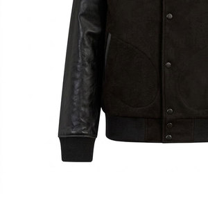 Custom Manufacturer High Quality Knitted Breathable Winter Wear Custom Turn Down Collar Design Men's Varsity <b>Jackets</b> - Product Image 6
