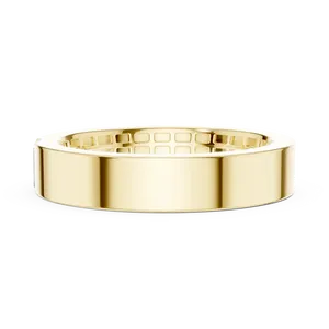 Anillo Unisex de Oro Sólido 10K 14K 18K con Diamantes Cultivados en Laboratorio, Diseño de Rejilla Abierta, Estilo Vintage, Joyería Arquitectónica - Product Image 4