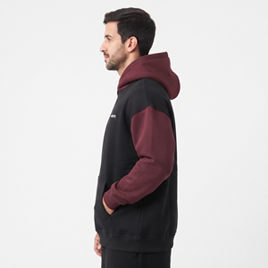 Sudadera con Capucha para Hombre de Algodón Grueso, con Logotipo Personalizado, Hombros Caídos, Dos Colores, Estilo Casual Urbano - Product Image 3