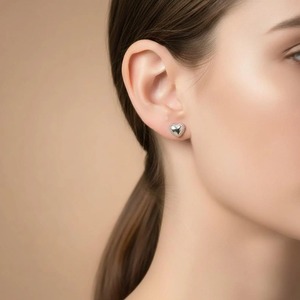 Pendientes de Corazón con Baño de Oro de 18k, Diseño Bonito, Plata 925, Joyería Unisex para Uso Diario - Product Image 5
