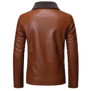 Chaqueta Varsity Personalizada para Hombre con Cuello de Piel, Chaqueta de Motociclista con Capucha, Transpirable, Cortavientos, Informal, con Cierre para Otoño - Product Image 2