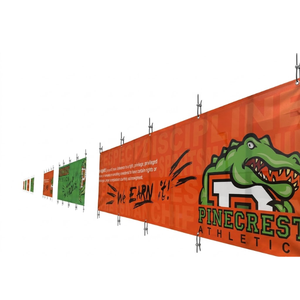 Pancarta de Malla de PVC para Exteriores con Impresión UV Personalizada, Pancarta Publicitaria Resistente al Viento para Cercas, para Marketing Promocional - Product Image 1