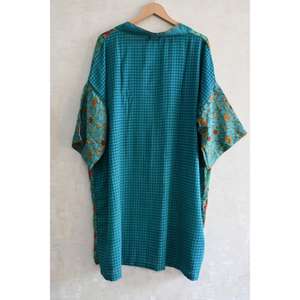 ชุดกิโมโนผ้าไหมปะติดปะต่อทำมือ ไซส์ใหญ่ ระบายอากาศได้ดี เหมาะสำหรับฤดูใบไม้ร่วง สไตล์โบฮีเมียน ชุดคลุมเจ้าสาว ลายพิมพ์เซ็กซี่ - Product Image 5