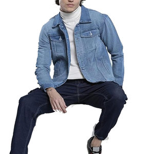 <b>Men's</b> Classic <b>Denim</b> <b>Jacket</b> Regular Fit Turn-Down Collar Washed Cotton Casual Style Autumn Wear - Product Image 2