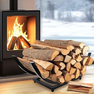 Modern Steel <b>Log</b> Holder Rectangle Powder Coated Firewood <b>Storage</b> Stand - Product Image 4