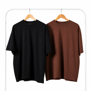 เสื้อยืดผู้ชายไซส์ใหญ่ ผ้าฝ้ายถัก 100% สั่งทำได้ ทรงหลวม สไตล์ลำลอง สตรีทแวร์ แบรนด์โลโก้ ระบายอากาศ แห้งเร็ว - Product Image 2