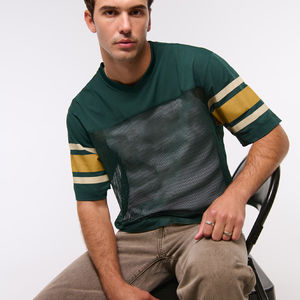 เสื้อเจอร์ซีย์แฟนกีฬาอเมริกันแบบมีสไตล์ ผ้าตาข่าย ระบายอากาศ ป้องกันรังสียูวี แห้งเร็ว ตัดเย็บโลโก้  ไซส์ใหญ่พิเศษ แขนสั้น สำหรับผู้ใหญ่ - Product Image 2