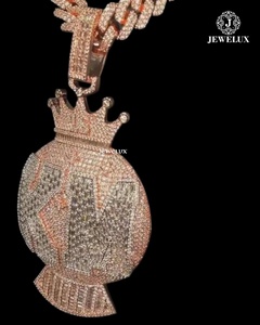 Colgante de Diamantes con Incrustaciones de Alta Demanda, Joyería Hip Hop al Por Mayor, Mejor Precio de Proveedor Indio - Product Image 5