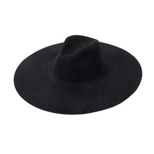 Fashion Polyester Fedora <b>Hat</b> for Women <b>Men</b> Classic Character Casual <b>Flat</b> Wide Brim Jazz Cap - Product Image 2