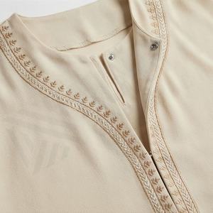 Nouvelle Abaya en Lin Personnalisée de Qualité Supérieure pour Femme, Modeste et Décontractée, Respirante, Écologique, avec Traîne Chapelle, pour l'Été et l'Hiver, Tenue Islamique - Product Image 4