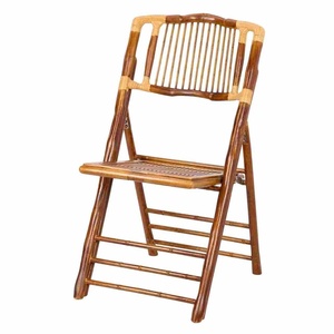 Wholesale Bamboo Folding Chair Natural Finish Durable Frame Lightweight Event Seating for Wedding <b>Outdoor</b> Indoor Use OEM ODM - Product Image 2