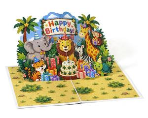 Impression de cartes de vœux d'anniversaire personnalisées avec design pop-up 3D - Product Image 2