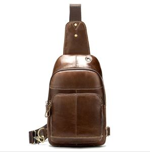 Nouveau sac de poitrine sport unisexe ODM avec fonction antivol USB, sac à bandoulière en cuir à fermeture éclair, sac de poitrine pour homme - Product Image 2