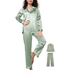 Wholesale High Quality Women's Summer Pajamas Set <b>White</b> <b>Lace</b> Breathable Satin Sleepwear Casual Homewear Sling Camisole Top - Product Image 4