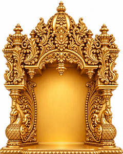 Mandir de madera tallado con motivos de pavo real de gran tamaño para el hogar, DST EXPORTS, Mandir de bronce de lujo con gabinete de almacenamiento para el hogar, EE. UU. - Product Image 5