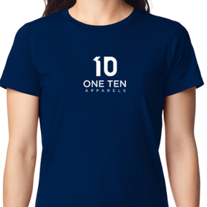 Camiseta de Mujer de Peso Medio en Color Azul Marino, Camiseta de Manga Corta de Algodón Suave, Top Básico Informal y Cómodo, Calidad Premium - Product Image 6