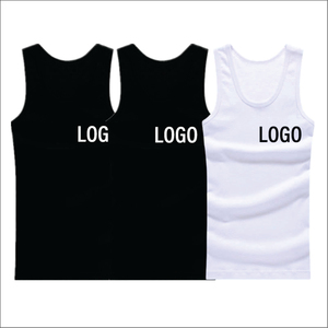 Débardeurs de sport sans manches pour hommes, coupe ajustée, respirants, en polyester/coton tricoté, avec logo personnalisé, à découpes, prix usine - Product Image 1