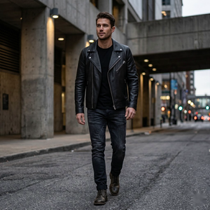 Men's Custom <b>Leather</b> Jacket | <b>High</b> Grade Breathable Stylish <b>Top</b> Demanded Clothing Manufacturer - Product Image 3
