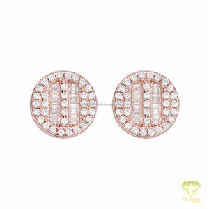 Modernos pendientes de diamantes cultivados en laboratorio con corte baguette, plata de ley 925 chapada en oro, joyería premium para mujer - Product Image 4