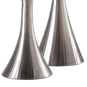 Portavelas decorativo de metal para decoración del hogar, acabado plateado, de aluminio fundido, hecho a mano, personalizado, S/3 - Product Image 6