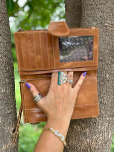 ใหม่กระเป๋าสตางค์หนังแฮนด์เมดแท้แบบใหม่สำหรับผู้หญิงกระเป๋าสตางค์แบบบางกระเป๋าสตางค์หนังสแนปหนังขนสัตว์กระเป๋าสตางค์หนังวัวแท้ - Product Image 6