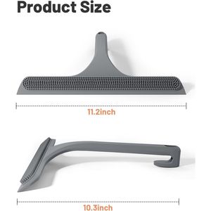 Raschietto doccia in silicone 2-in-1 a doppia faccia con gancio, nucleo in acciaio inossidabile antiruggine, raschietto antigraffio per superfici. - Product Image 2