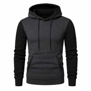 Two-Tone Winter Pullover <b>Hoodie</b> Men Modern Soft Street Wear Regular Fit <b>Aesthetic</b> Custom Print OEM/ODM 100% Cotton Fleece - Product Image 6