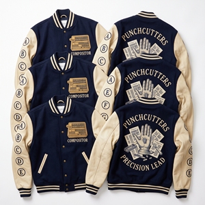 Veste universitaire noire en laine avec manches en cuir marron rouille, style pont suspendu en chaîne de type River Gorge, modèle Letterman, vente en gros - Product Image 6