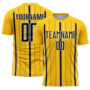 Maillot et short de football professionnels à rayures verticales, légers et performants, tenue d'équipe, vente en gros directe usine - Product Image 2