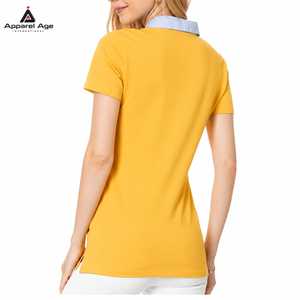 Polo pour femme en coton 100% de qualité supérieure, vente en gros de luxe, personnalisation de votre logo de marque, t-shirt pour femme, polo oversize pour femme - Product Image 6
