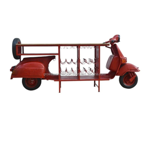 Scooter de hierro y tapa de madera estilo Vintage restaurante muebles industriales mesa de comedor para Hotel consola antigua mesa de salón 2025 - Product Image 2