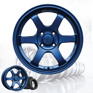 ล้อแม็กซ์อลูมิเนียมเคลือบสีใหม่ 3R สีน้ำเงิน JDM ขนาด 15 นิ้ว 4 รู 100 04115-V32 - Product Image 1