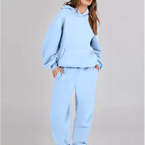 Conjunto Deportivo de Alta Calidad para Mujer, Sudadera con Capucha y Pantalones Deportivos de Felpa Francesa de 400 g/m², Fabricantes de Ropa Deportiva - Product Image 2