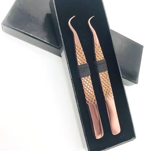แหนบต่อขนตา CLASTY INSTRUMENTS 2 ชิ้น สีโรสโกลด์ ป้องกันแม่เหล็ก ป้องกันไฟฟ้าสถิตย์ ปลายเรียบ ทำจากสแตนเลสสตีล - Product Image 1