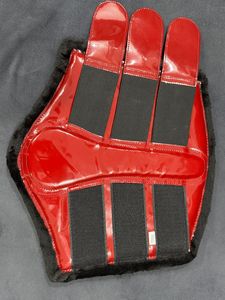 Premium Equestrian Horse <b>Brushing</b> <b>Boots</b> with Synthetic Leather, Neoprene & Sheepskin Padding for Superior Leg Protection - Product Image 4